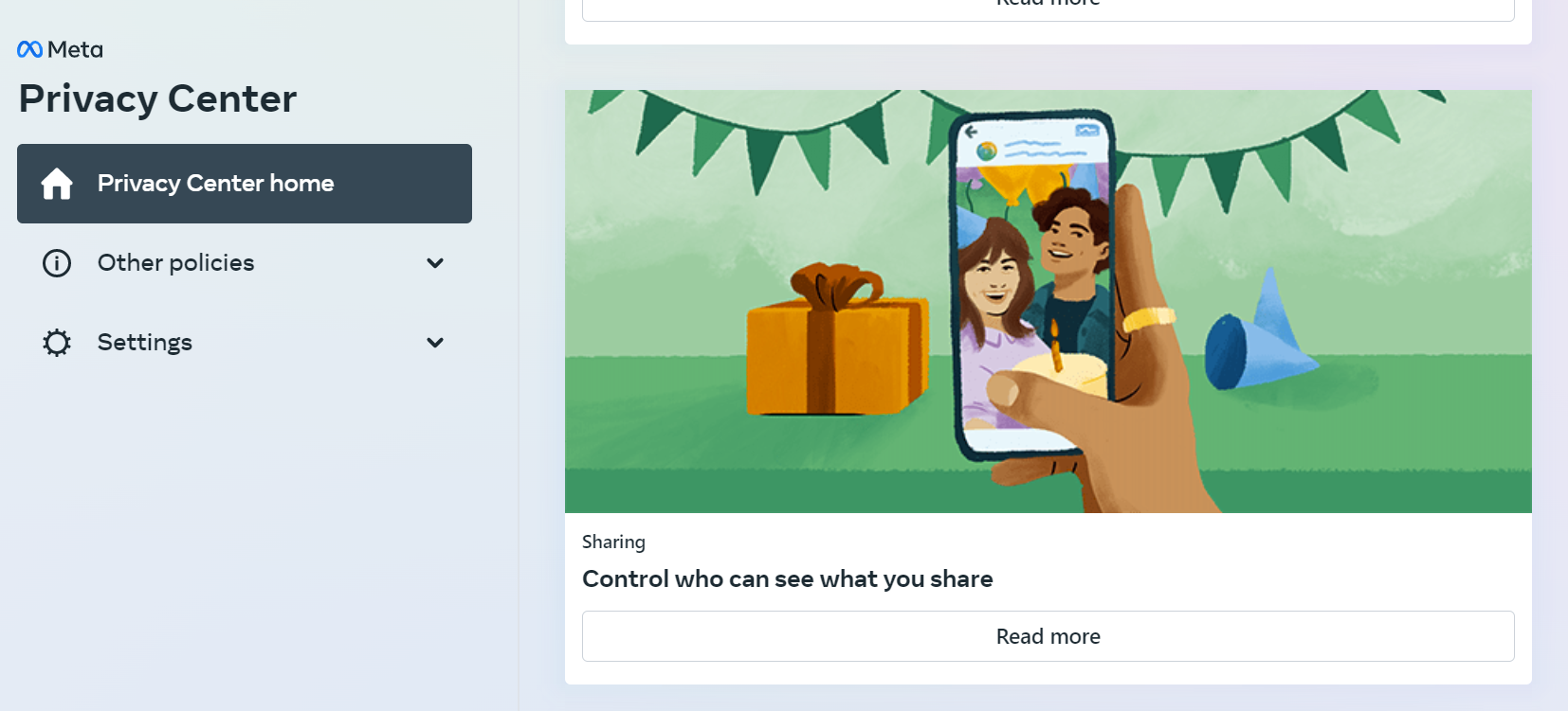 Control who can see what you share